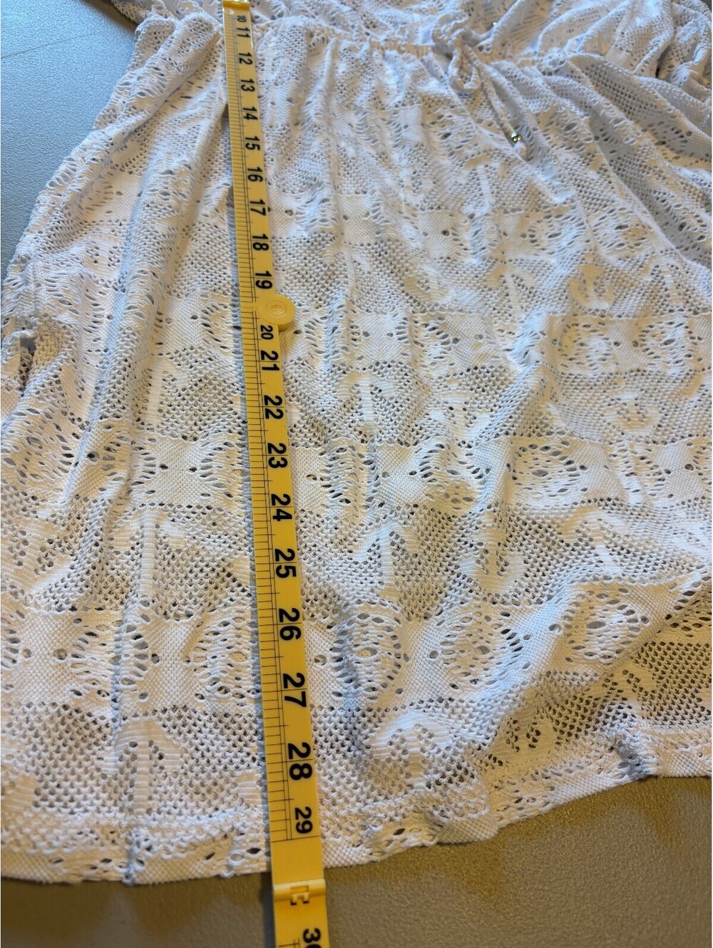 Nautica Women's White Crochet Long Sleeve Dress Size Large - Picture 10 of 12